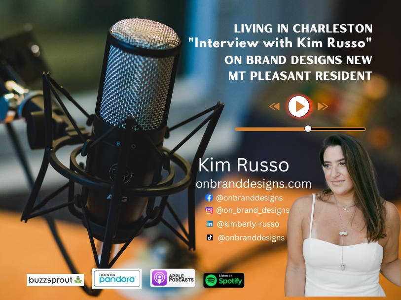 New Podcast Episode!!
Living in Charleston 'Interview with Kim Russo' On Brand Designs New Mt Pleasant Resident

Listen on: 👇👇👇
Buzzsprouts - tinyurl.com/28m6tyzw
.
.
.
#livingincharleston #CharlestonSC #MtPleasant #onbranddesigns #pandorapodcasts #applepodcasts #spotify