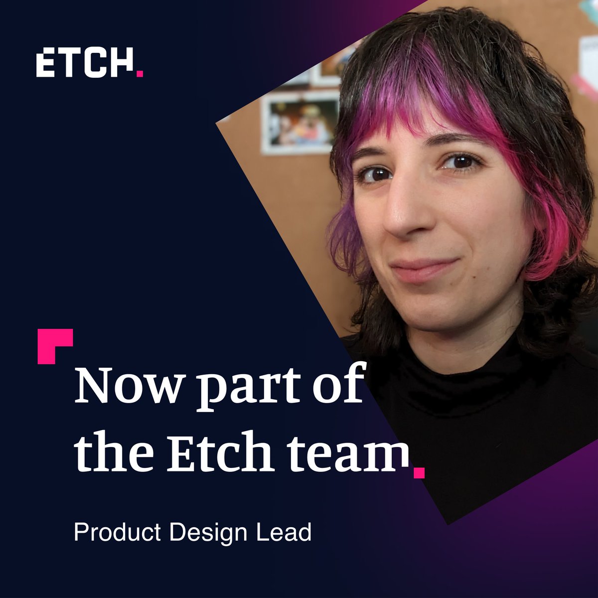 Super pleased to be starting as a Product Design Lead at <a href="/EtchUK/">Etch</a> today 🙌 Worked here 10 years ago, so it feels like a homecoming. Definitely feeling the love!