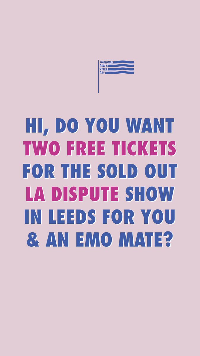 Dirty Otter (@dirtyotter) on Twitter photo Hiii, running a little competition over on our Instagram to win 2 tickets to La Dispute at <a href="/Nath_Brudenell/">Nath Brudenell</a> - Link in bio x o x Hiii, running a little competition over on our Instagram to win 2 tickets to La Dispute at <a href="/Nath_Brudenell/">Nath Brudenell</a> - Link in bio x o x