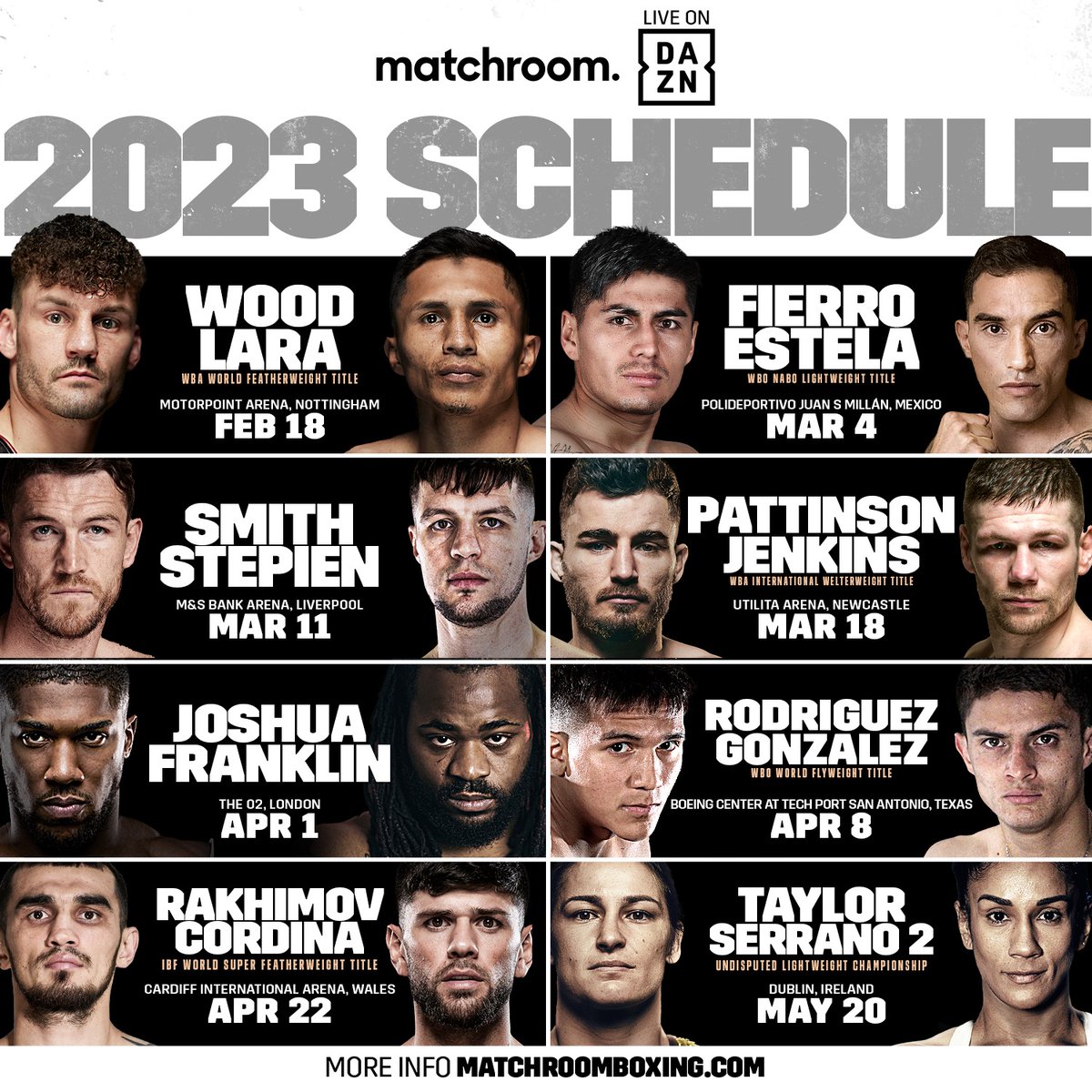 BritBoxingScene's tweet image. MATCHROOM AND DAZN ANNOUNCE 2023 SHOWS INCLUDING TAYLOR VS. SERRANO II ON MAY 20 britishboxingscene.co.uk/news/matchroom… @MatchroomBoxing @DAZNBoxing