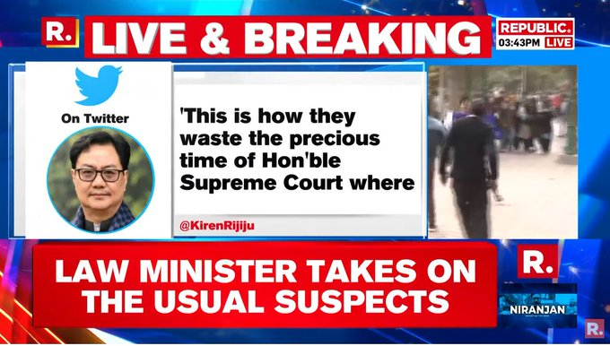 Gp_hjs's tweet photo. Law Minister Kiren Rijiju slams PIL against Centre's #BBCDocumentary ban, calls it 'waste of Supreme Court's precious time' !

✊ Nationalists, unite and Expose Anti India and Anti Hindu @BBCNews !

✊ Tweet and demand for #Ban_BBC_In_India https://t.co/4u7sfY36m1