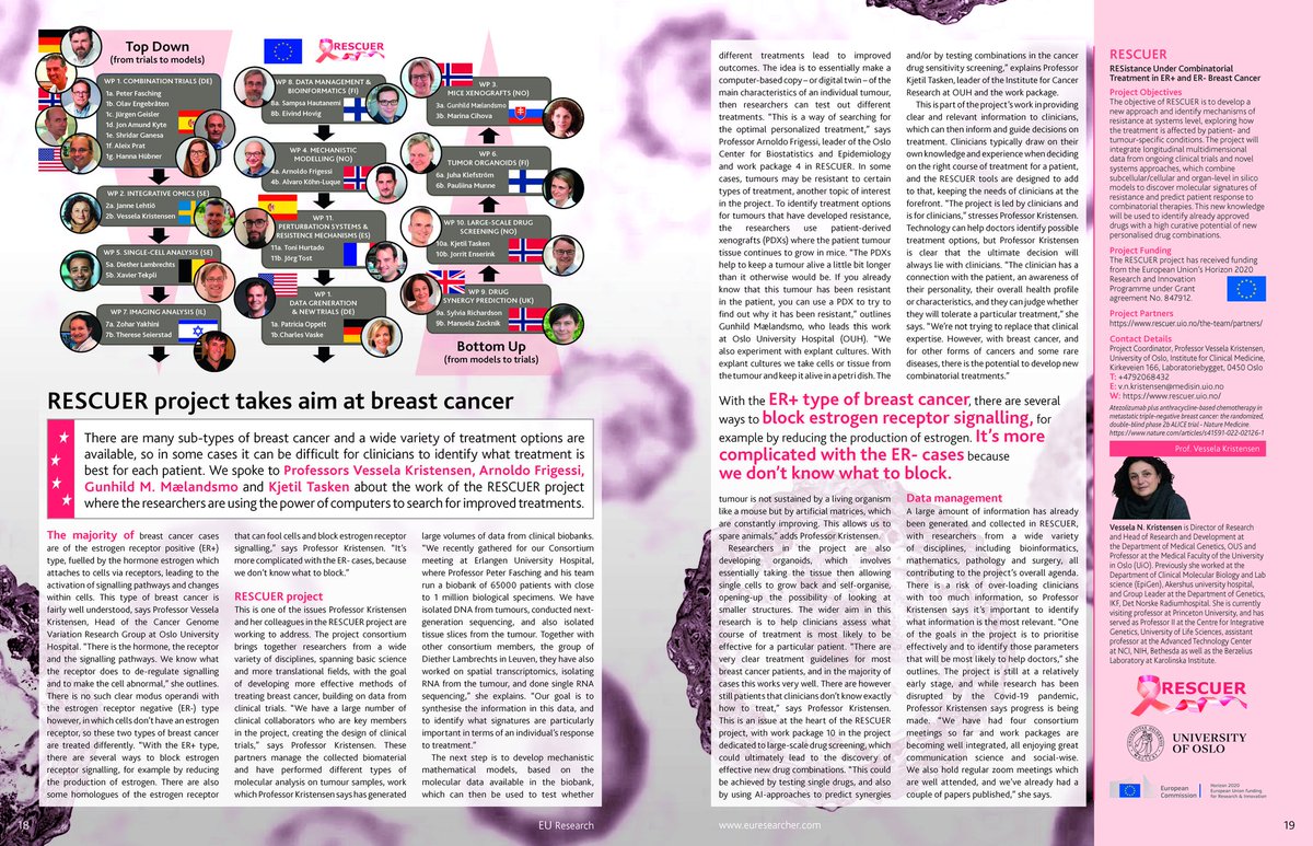 OncoVarMan (@oncovarman) on Twitter photo "RESCUER project takes aim at breast cancer" <a href="/Vesselinka/">Vessela Kristensen</a> @freeges euresearcher.com/latest-issue/ "RESCUER project takes aim at breast cancer" <a href="/Vesselinka/">Vessela Kristensen</a> @freeges euresearcher.com/latest-issue/