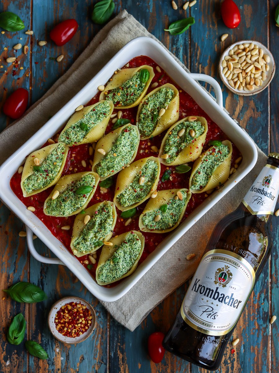 krombacherUK's tweet photo. How do you like to pair your Pils? These stuffed pesto pasta shells are a winning match any day of the week!
.
.
.
.
#beer #beerandfoodmatching #beerandfood #pasta #pesto #germanbeer #naturaltaste #beerwithfood https://t.co/DABGV5b27W