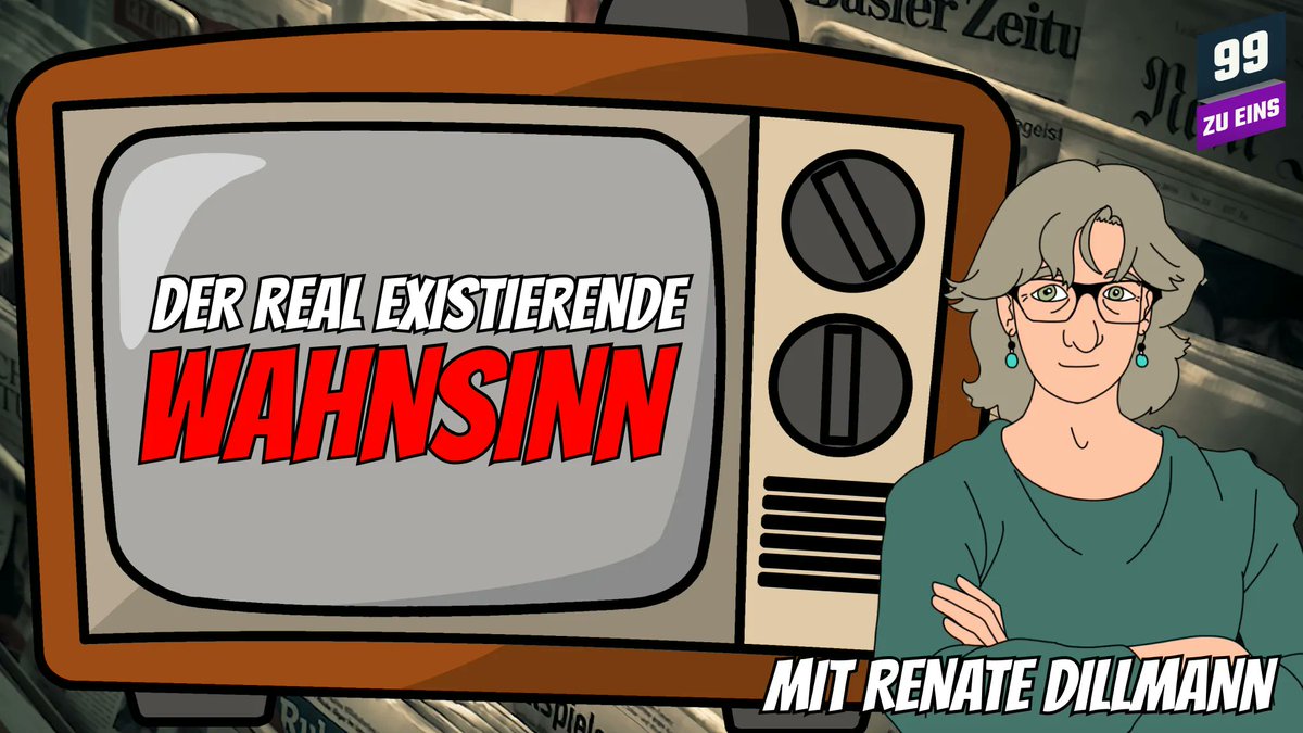 ACHTUNG!!! Neue Serie auf 99 ZU EINS: Der Real Existierende Wahnsinn - Ein Podcast zu dem, was in der Welt passiert und was die Medien darüber erzählen, von und mit Renate Dillman. #Medienkritik

Jeden 2. Mittwoch um 20 Uhr: youtu.be/_fOQycWOCbo