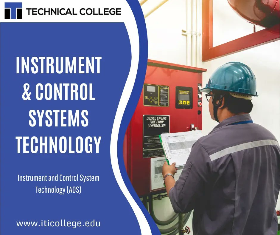 iticollege's tweet image. Instrument and Control System Technologists work in a variety of industries, including manufacturing, aerospace, automotive, oil and gas, pharmaceuticals, and more. Come learn more at bit.ly/3qu3WfH or call 877-201-3922 to schedule a visit.

#systemtechnology
