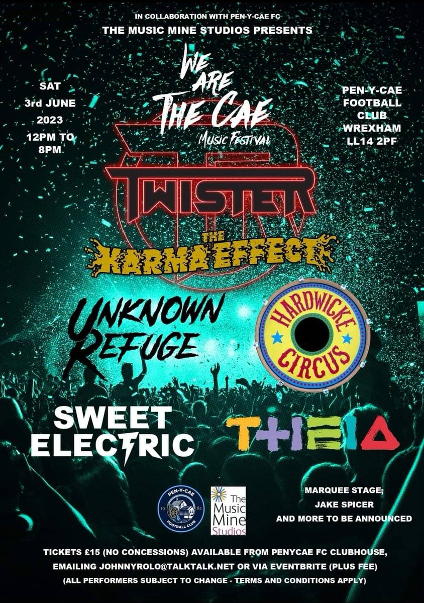 Really looking forward to a first visit to #wearethecae
How about you?

#wesupportgrassroots #festival #rockmusic #goodtimes