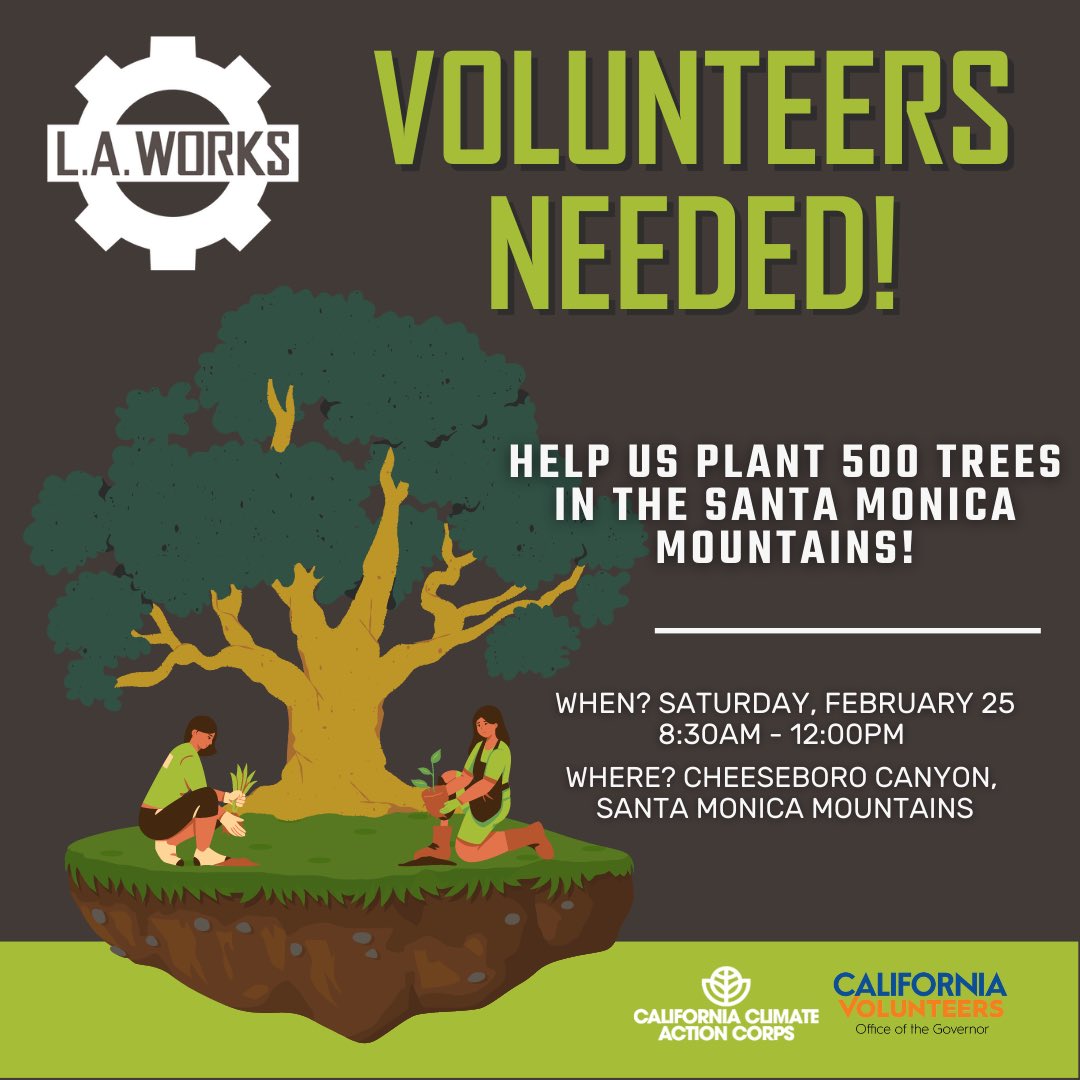 LAWorksNow's tweet photo. Ever wondered how you can support wildfire mitigation? Volunteering in efforts to restore fire-adapted ecologies is one way to help – and we have a restoration event coming up soon! (1/3) https://t.co/cQNsboS0gE