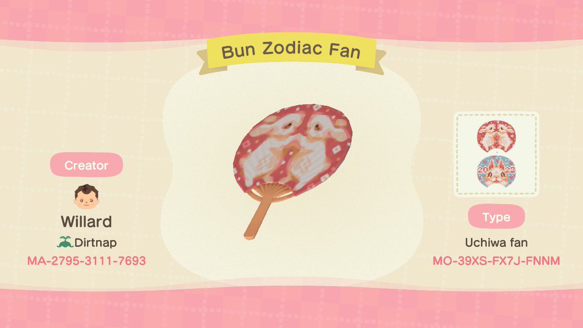 wooorrms's tweet image. I made a rabbit fan for rabbit fans 🐰 #ACNH