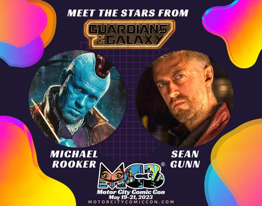 🔥#MichaelRooker and #SeanGunn are coming to #MotorCityComicCon 2023!

💥You know Michael as #MerleDixon in #TheWalkingDead & #Yondu in #GuardiansoftheGalaxy and Sean as #Kraglin in #GOTG #AvengersEndgame & #ThorLoveandThunder!

🎫Tickets are available at motorcitycomiccon.com