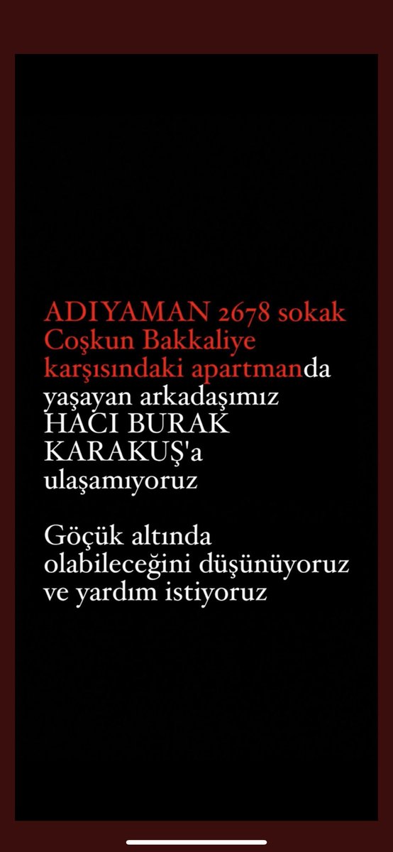 <a href="/ahbap/">Ahbap</a> <a href="/haluklevent/">Haluk Levent ( Ahbap Ekibi )</a> <a href="/hekimsen/">Hekimsen</a> <a href="/hekim_birligi/">Hekim Birliği</a> <a href="/AFADBaskanlik/">AFAD</a>