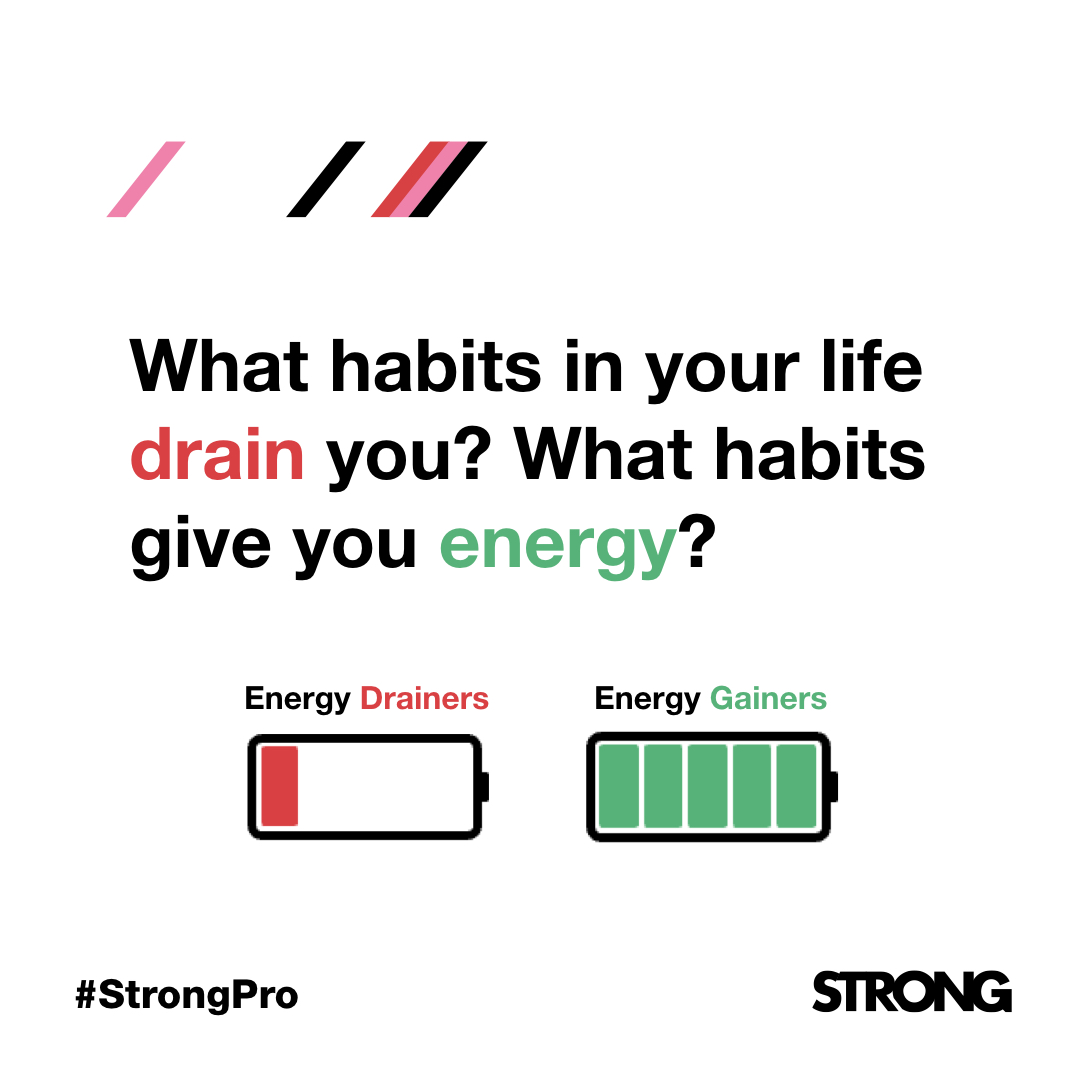strong_pros's tweet photo. By simply pausing and naming the habits that deplete us and those that fill us up, we can make quick shifts to our behavior to get us closer to a state of wellbeing. 

If you'd like to learn more tips, check out a recording of our free session.
https://t.co/Jl9fCMrham https://t.co/uMVkyDkhqc