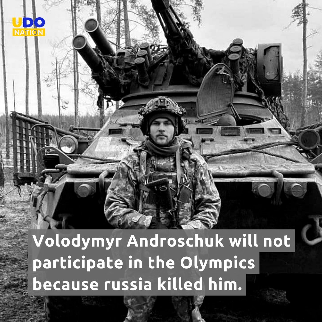 UDoNation_'s tweet photo. This is Ukrainian U20 decathlon champion Volodymyr Androschuk. He could have participated in the Olympic Games, but he died in a battle near Bakhmut on Jan 25.
There is no neutrality in sports. russia can not be allowed at the Olympics! https://t.co/rUNYSw4WqT