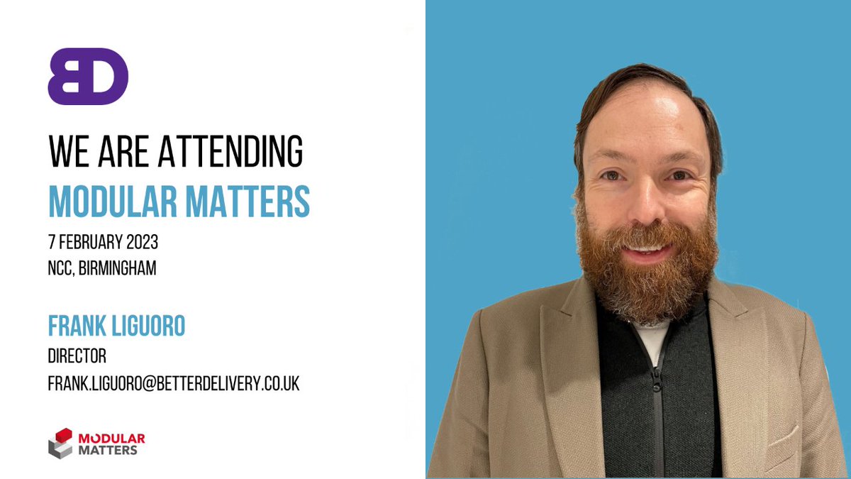 beyond_mmc's tweet photo. Frank Liguoro will be at Modular Matters on 7 Feb.
Catch up with Frank @ExploreOffsite conference, learn how we support your business make better decisions, improve processes and add value.
👇Comment below if attending
#ExploreOffsite #BetterDelivery #ModularMatters https://t.co/g3DDKiDan5