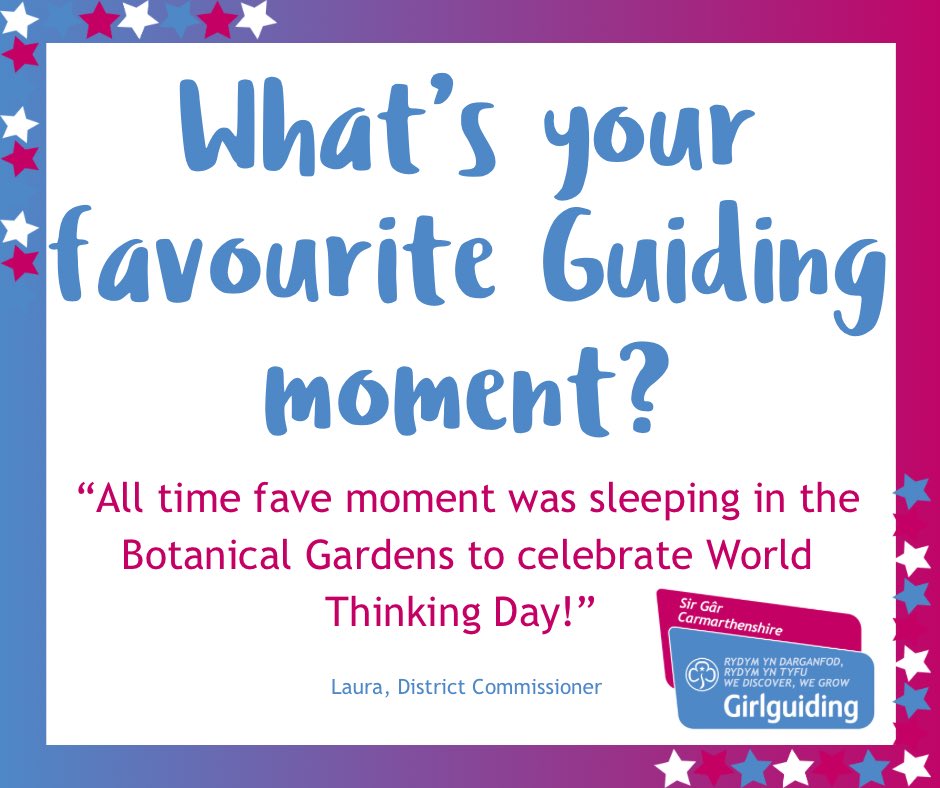 GGCarms's tweet photo. This week, we’ve been asking our members about their favourite Guiding memories, and there are some fantastic ones out there! 

Have you got a favourite Guiding memory? Share it below ⬇️ https://t.co/NnsW7UtaMD