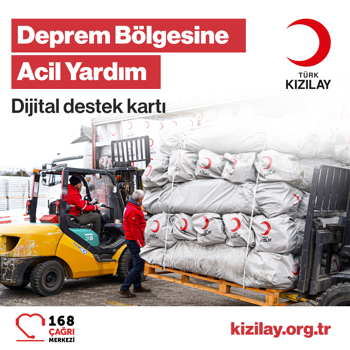 Trendyol's tweet photo. Depremden etkilenen vatandaşlarımıza yardım için gelen destek talepleri doğrultusunda, Kızılay koordinasyonunda dijital destek kartlarımızı platformumuzda kullanıma açtık. 

Afetzedelere  ulaştırılacak bağışlar için siz de destek olmak isterseniz👇
https://t.co/r68meqe5p4 https://t.co/YDYdkMyD6x