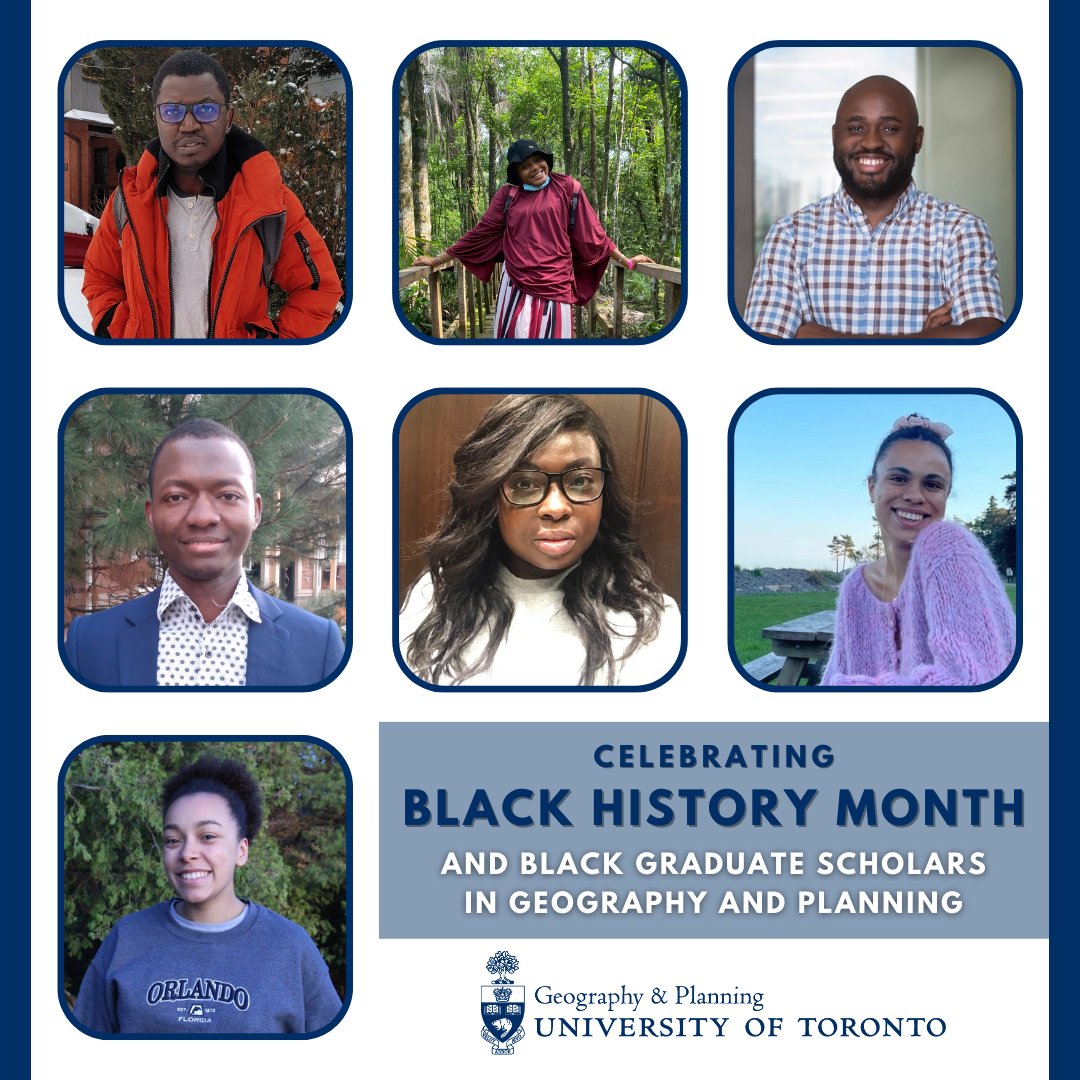 As part of Black History Month, Graduate Geography and Planning wishes to acknowledge and celebrate recent recipients of the Black Graduate Scholar Award in Geography &amp; Planning and the Geography &amp; Planning Award for Black Students. uoft.me/8N0
