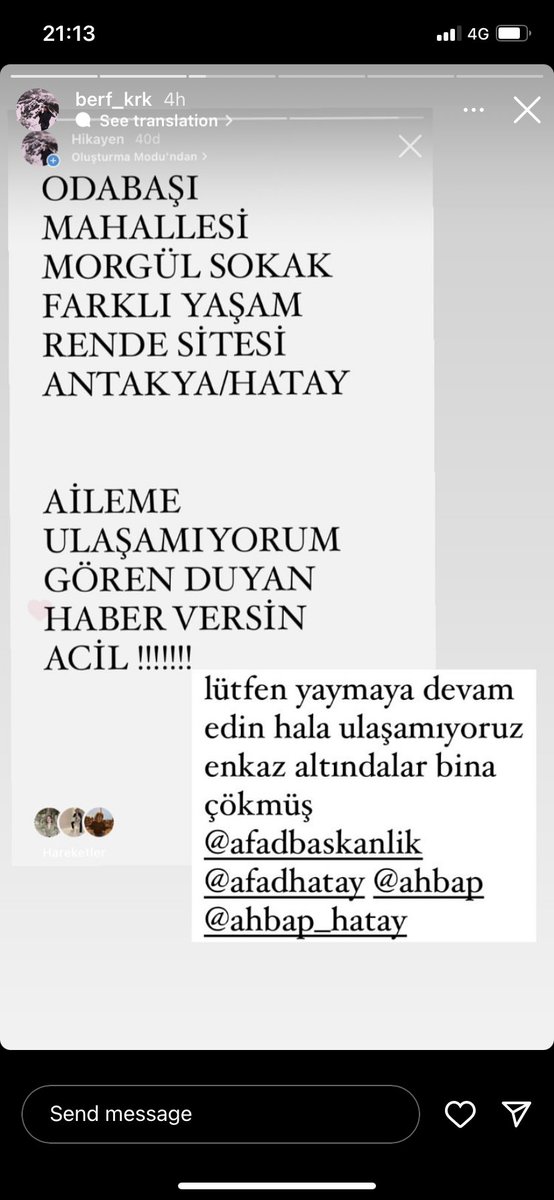 Slagms1's tweet photo. @haluklevent Lütfen yardım edin hala arkadaşımın ailesine ulaşılamıyor https://t.co/vb4qkENaPc