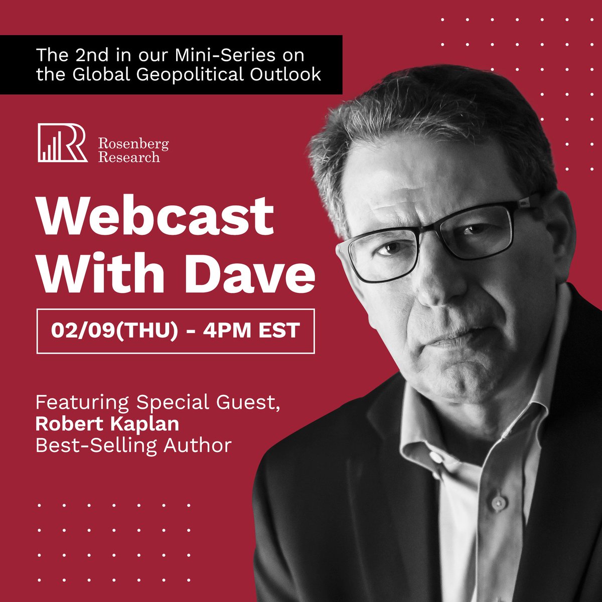EconguyRosie's tweet photo. Please join me for the second in our mini-series on the global geopolitical outlook.  We had Professor Janice Stein on our call and are following up with Robert Kaplan on Feb 9th at 4 PM EST.

Tickets: https://t.co/P171qRxgml
Subscribe: https://t.co/XXmozy0blz

Exclusive Webcast https://t.co/toZ4nYqwEJ
