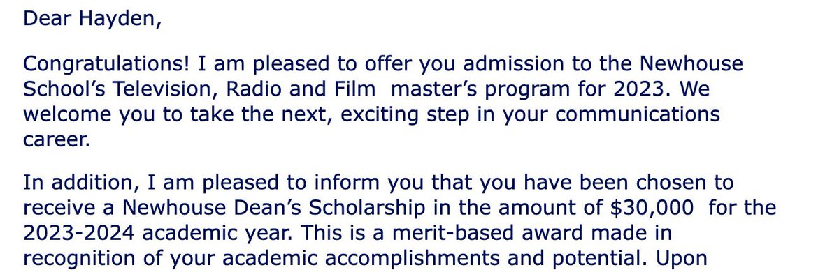 AwesomeAugust1's tweet photo. I GOT INTO MY NUMBER ONE GRAD SCHOOL AND PROGRAM !!! https://t.co/oXSNQNCog3