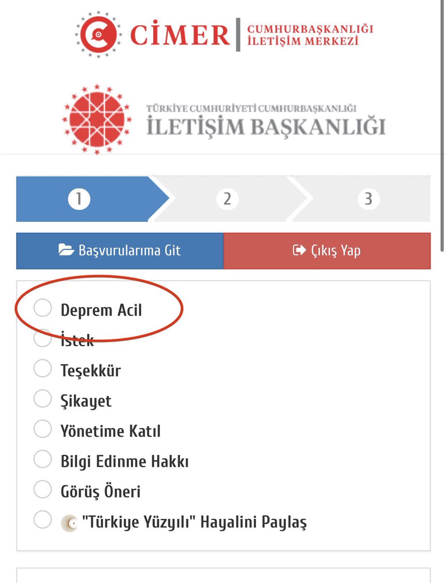 Cimerde deprem acil sekmesi aktif hale getirildi. 

Haber alamadığınız yakınlarınızın adresini, adını ve numarasını ekleyip başvuruda bulunabilirsiniz.