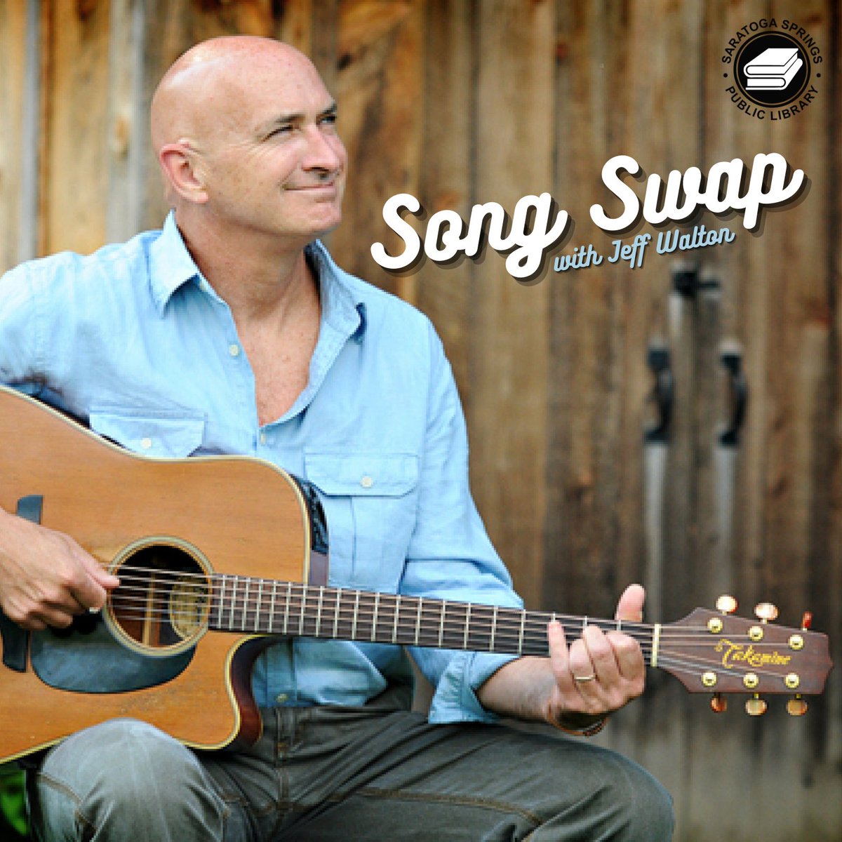 SaratogaLibrary's tweet photo. Jeff Walton is back TONIGHT for another #SongSwap! Please join us at 7 p.m. in the Community Room! Register here: https://t.co/Y5LKXlyXjb #SSPL #SaratogaLibrary #LiveMusic #Music #Saratoga https://t.co/CHFst7AnCs