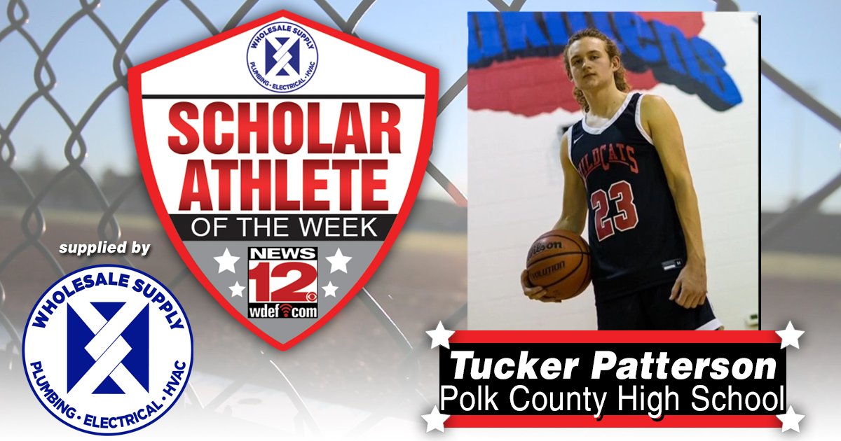 The News 12 Scholar Athlete of the Week is Tucker Patterson from Polk County High School. Tucker just scored his 1,000th career point in the net and maintains a 4.0 GPA. If you know a deserving senior, nominate them at wdef.com/sports/scholar…
