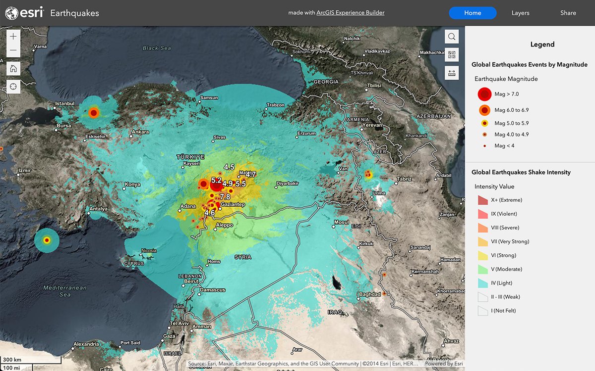 Free maps and disaster response help is available for those affected by the earthquake in Türkiye. 

🔸Request assistance here: esri.social/bsaP50MKYYH #earthquake