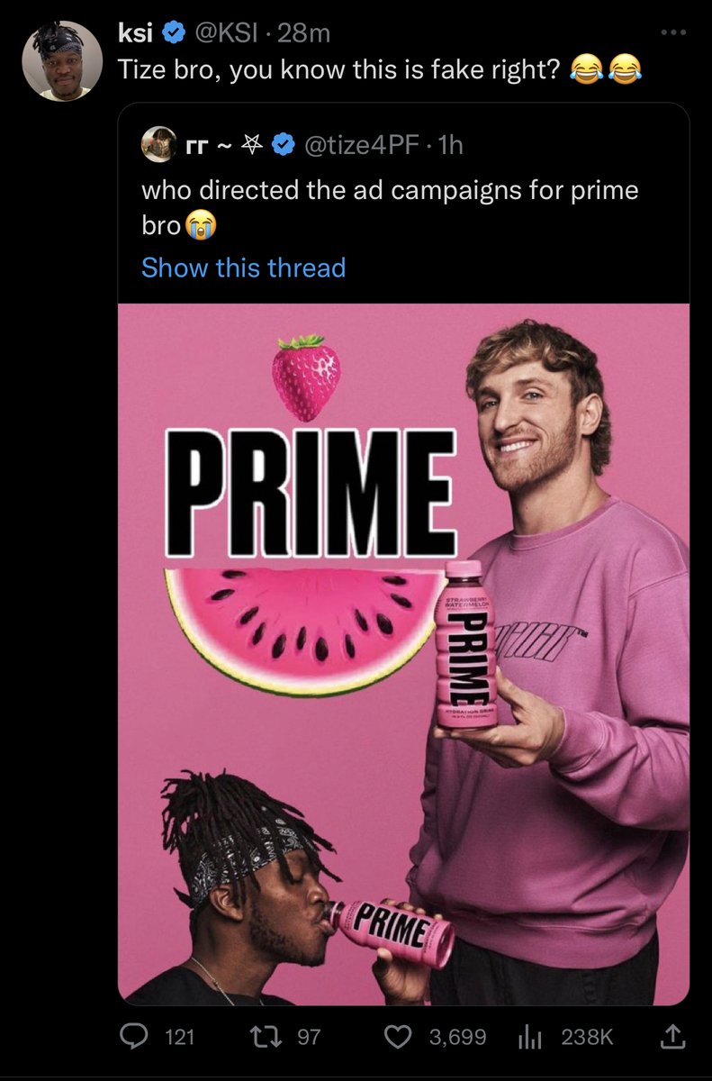 memebyblade's tweet photo. It was fun to see how much my meme spread around.
#ksi #loganpaul #renzy #prime #meme #memebyblade https://t.co/qmeEAqHAKO