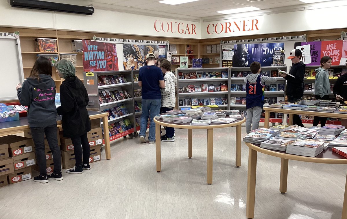 The book fair is happening this week! Make sure to stop by the library for a visit. <a href="/MrWPopejoy/">Palmyra Area MS</a> <a href="/RackleyNate/">Nate Rackley</a>