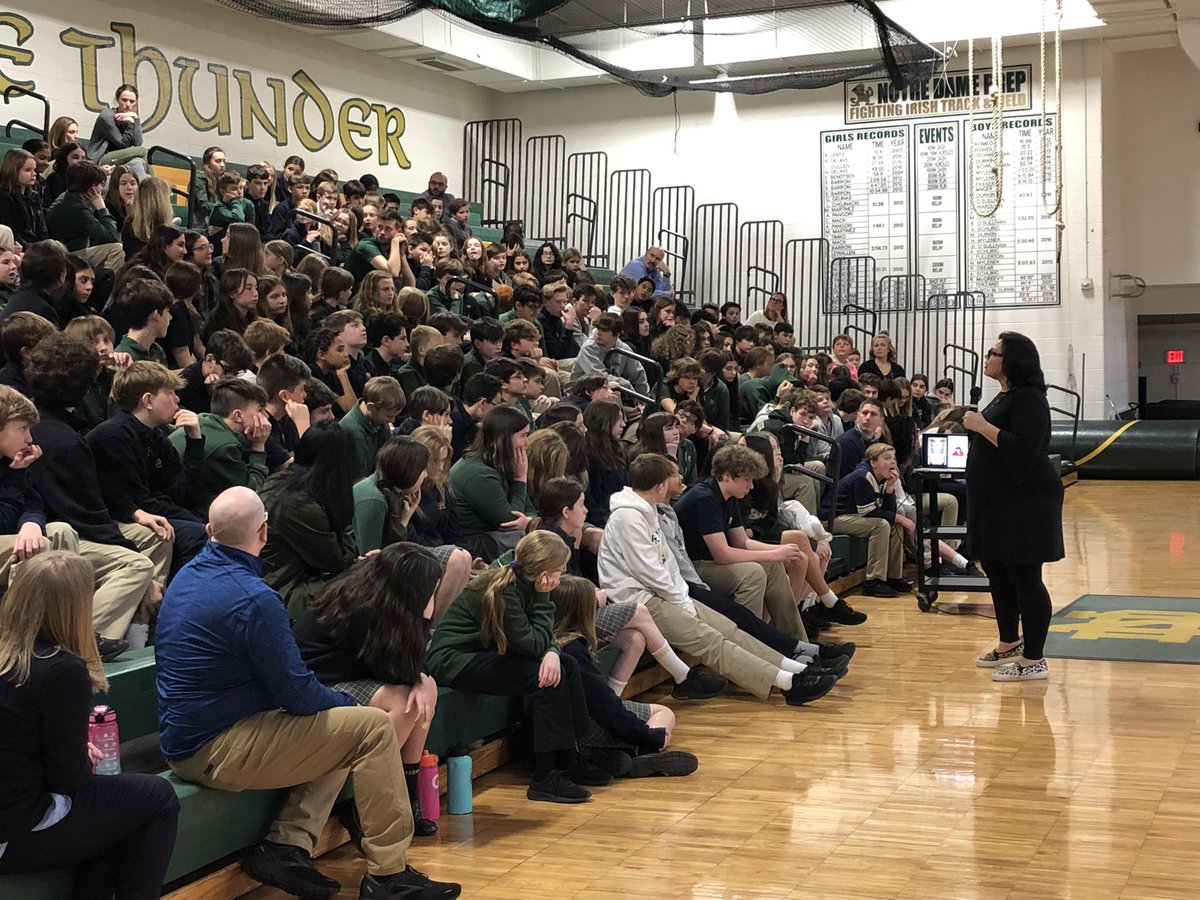 NDPMA's tweet photo. So great to see bestselling author Angeline Boulley (Firekeeper’s Daughter) spending so much time today with our middle school students —- and answering LOTS of questions! https://t.co/DtG4rJ5bcY