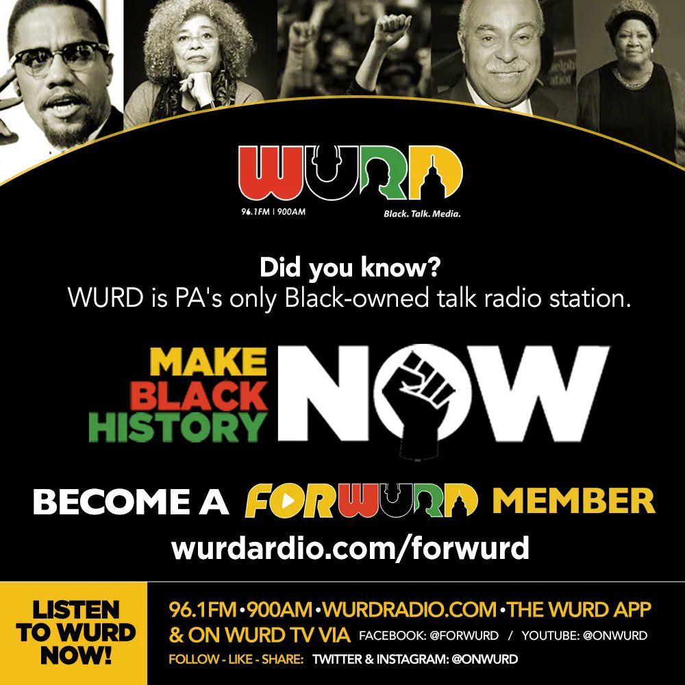 It's Black History Month in the year of WURD Radio's 20th anniversary – what better time to support Pennsylvania's only independently owned Black talk radio station? If you are not yet a member of the forWURD Movement, join today at buff.ly/3QOlxe5.