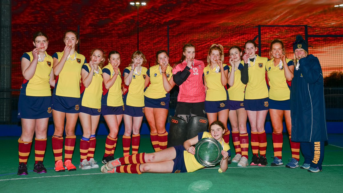 EnglandHockey's tweet photo. Fantastic day at the @NottsSport Girls Schools Championship Finals in Nottingham 🏆 

Congratulations to our 2023 Champions🎉

🏆 U14 T2 - @StJohnsSurrey 
🏆U16 T3 - Kirkby Stephen Grammar School
🏆 U18 T4 - @MillHillSenior https://t.co/9afJMbbW29