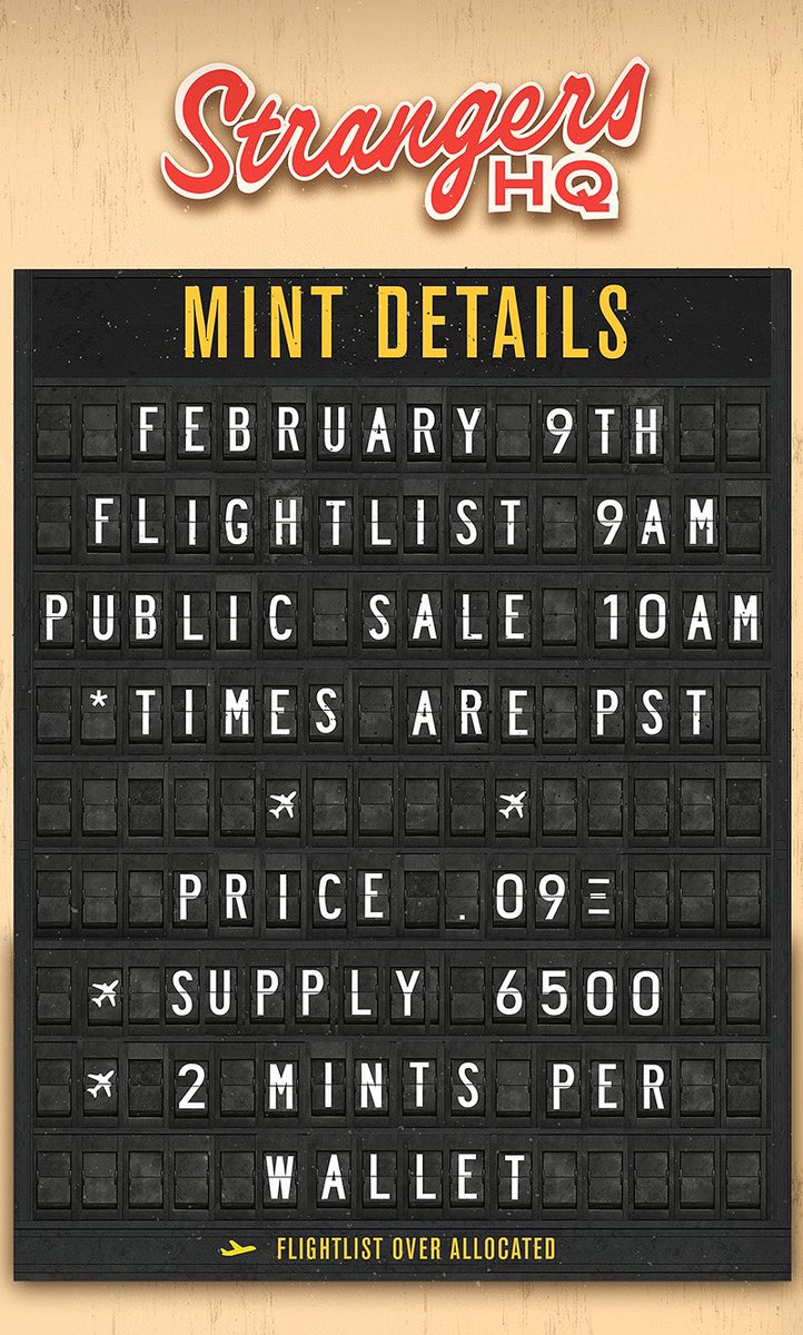 StrangersHQ's tweet image. Strangers, fasten your seatbelts.

We’ll be departing on @opensea shortly ✈️