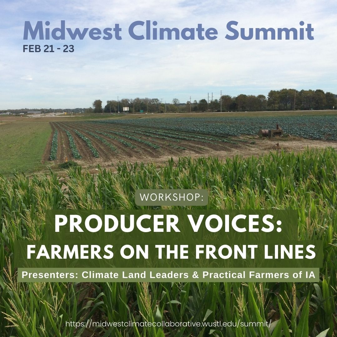 Midwest Climate Collaborative (@midwestcollab) on Twitter photo Hear from the frontlines of #climatechange in the Midwest at the #MidwestClimateSummit with <a href="/practicalfarmer/">Practical Farmers</a> of Iowa and Climate Land Leaders. Check out all the workshops and get registered at: midwestclimatecollaborative.wustl.edu/summit/ Hear from the frontlines of #climatechange in the Midwest at the #MidwestClimateSummit with <a href="/practicalfarmer/">Practical Farmers</a> of Iowa and Climate Land Leaders. Check out all the workshops and get registered at: midwestclimatecollaborative.wustl.edu/summit/
