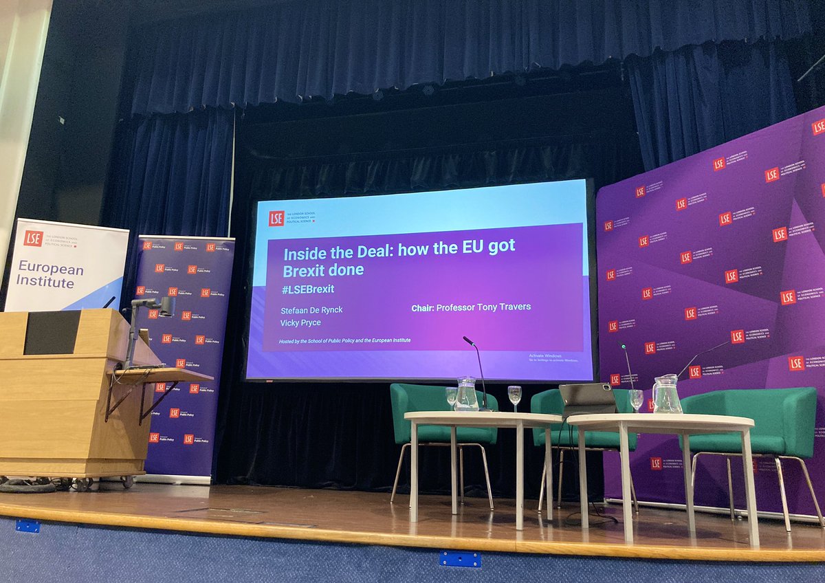 AJS77's tweet photo. At the LSE European Institute @LSEEI about to hear from Michel Barnier’s senior aide Stefaan de Rynck about how the European Union ran rings around the hopeless, hapless Tory misfits, deadbeats and halfwits during the #Brexit negotiations #LSEBrexit #InsideTheDeal https://t.co/u6Lcm8FJou