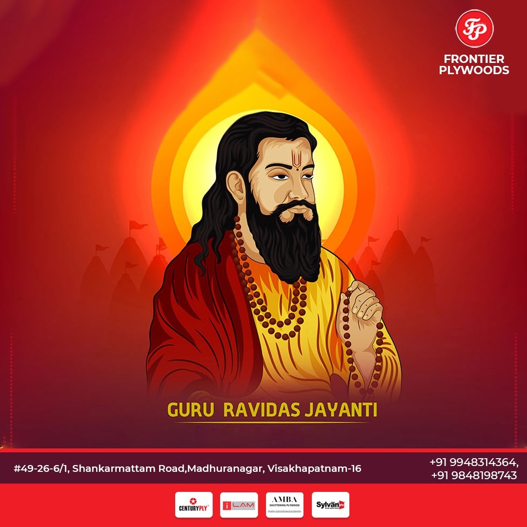 Frontier_Ply's tweet photo. If you can’t do good for someone, then take care that you don’t harm anyone unknowingly. If you can’t become a flower, at least don’t spread thorns.Happy Guru Ravidas Jayanti. #santravidasjayanti2023 #SantRavidasJayanti #ravidasji #frontierplywoods https://t.co/t5yNnsDZAF