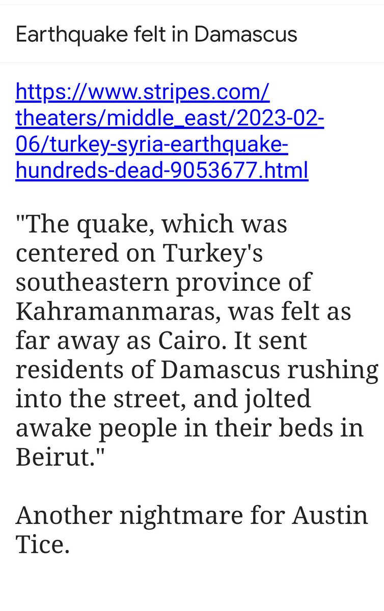 A nightmare for the beleaguered people of the region.