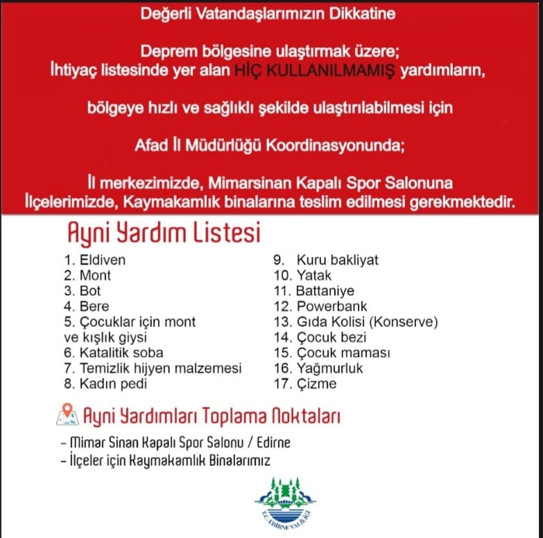 edirne_valiligi's tweet photo. Değerli vatandaşlarımızın dikkatine ⤵️ https://t.co/Vjq0VtuhL1