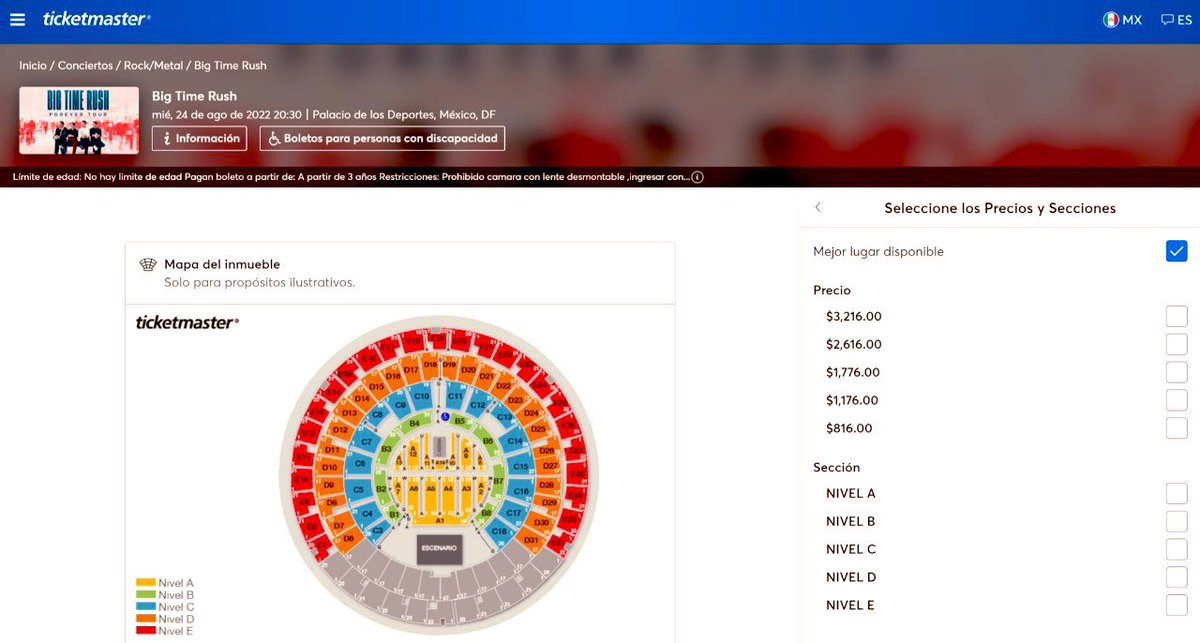 ailoviutl's tweet photo. Big Time Rush 🎫 México 🇲🇽 

Palacio de los Deportes 🏟️ 18 de Agosto 🗓️ CDMX 

Precios oficiales y Mapa aún no tenemos, en cuanto los tenga se los comparto; les dejo los precios de su concierto del año pasado para que se den una idea de los boletos 🎟️ 

#BigTimeRush Precio #BTR https://t.co/X2MhAkeCUT
