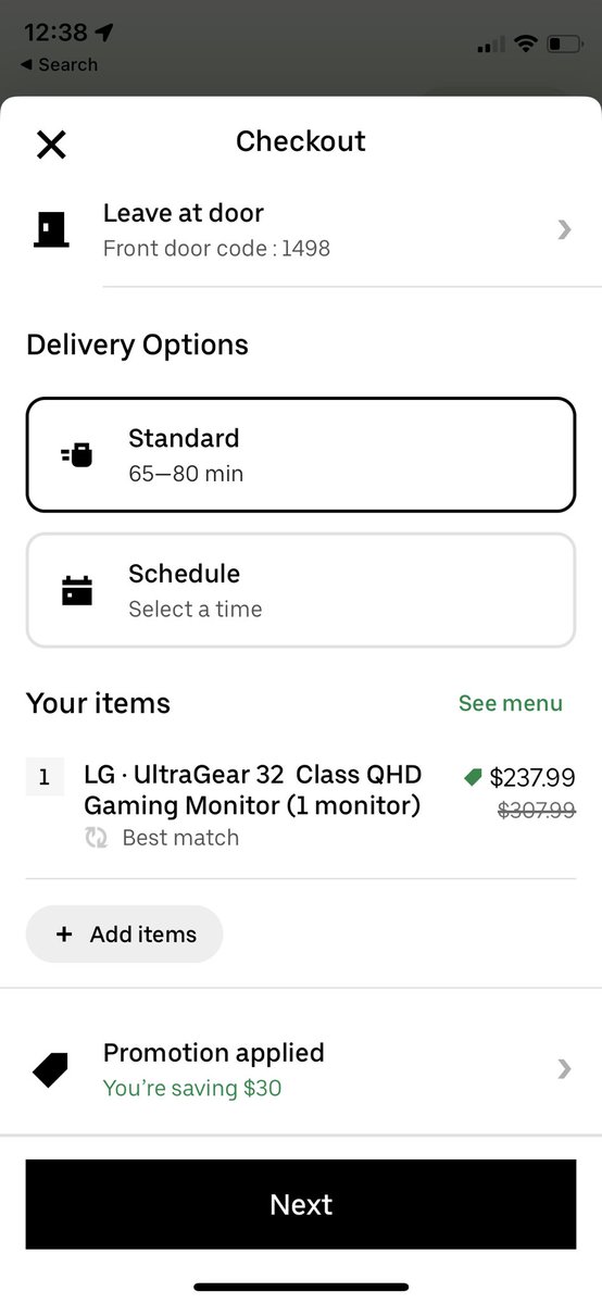 beeeeeeerad's tweet photo. Might fuck around and buy a monitor through Uber eats https://t.co/avs5trdMQo