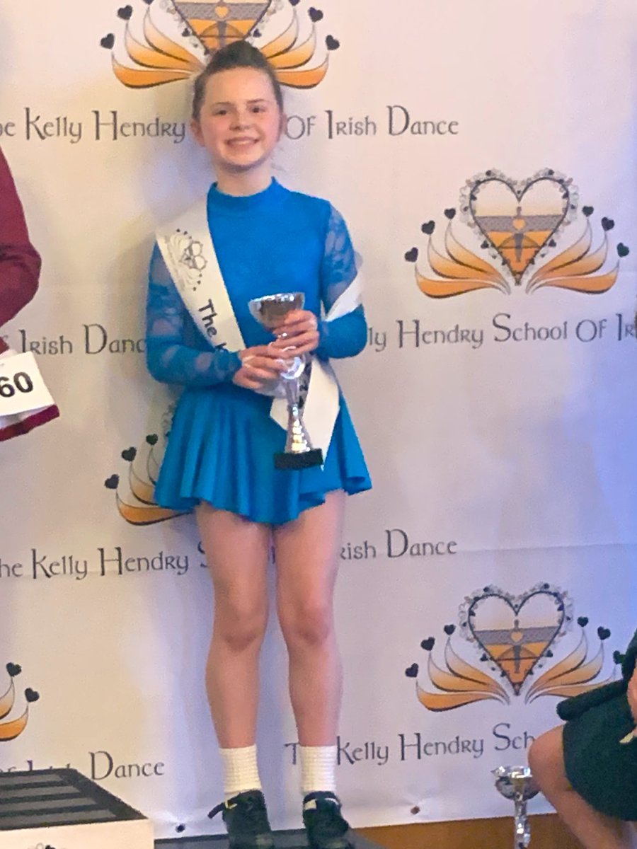 On the podium and proud as punch. This little footballer still loves to dance too 💃🏼 ⚽️ #IrishDancing #GirlsFootball #footballdreams