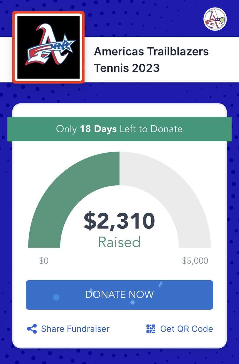 We are very close to reaching our goal! Would you please consider donating? Or sharing our page?  Thank you 🎾

raise.snap.app/v2/fundraisers…