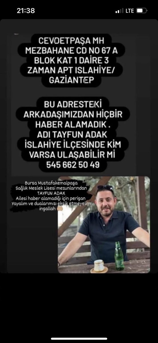 Tayfunumuz Kardeşimiz <a href="/perizekaliyim/">Perihan Gün</a> <a href="/otekidunyali/">meric keskin</a> <a href="/IstanbulAFAD/">A F A D İstanbul</a> <a href="/AFADBaskanlik/">AFAD</a>