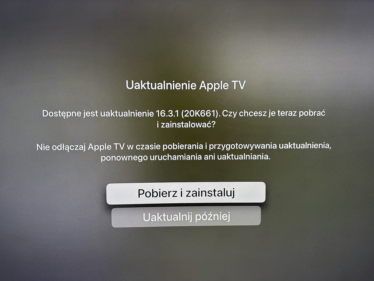 MMarekX's tweet photo. tvOS 16.3.1📺loading…🍏
#Apple #tvOS16 #AppleTV #SiriRemote #AppleTV4K https://t.co/MAZqJe7DLr