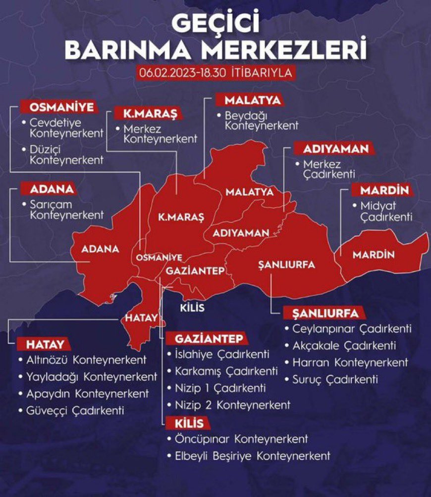 senolbabuscu's tweet photo. Geçici Barınma Merkezleri https://t.co/D5cFnmAVhJ