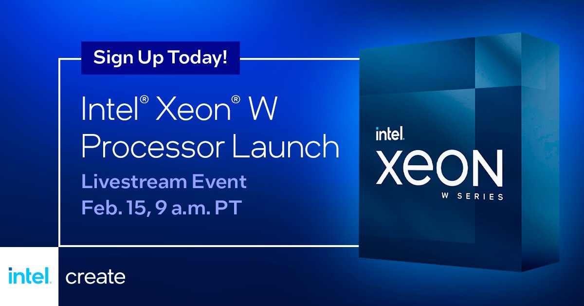Ældre borgere alder Countryside Intel Create on Twitter: "Don't miss the #IntelXeon W processors livestream  launch presentation! Learn how Intel's new Intel Xeon W processors will  power the next generation of storytelling, product design, and more