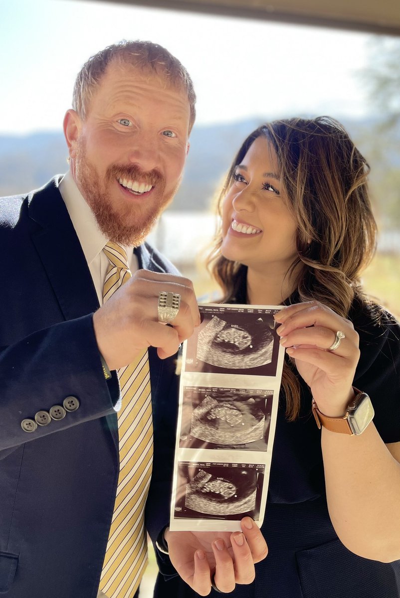 SURPRISE!!!🥳                  So excited to be able to say we are pregnant!🙌
#GloryToGod
#1stBaby
#AugustBaby2023