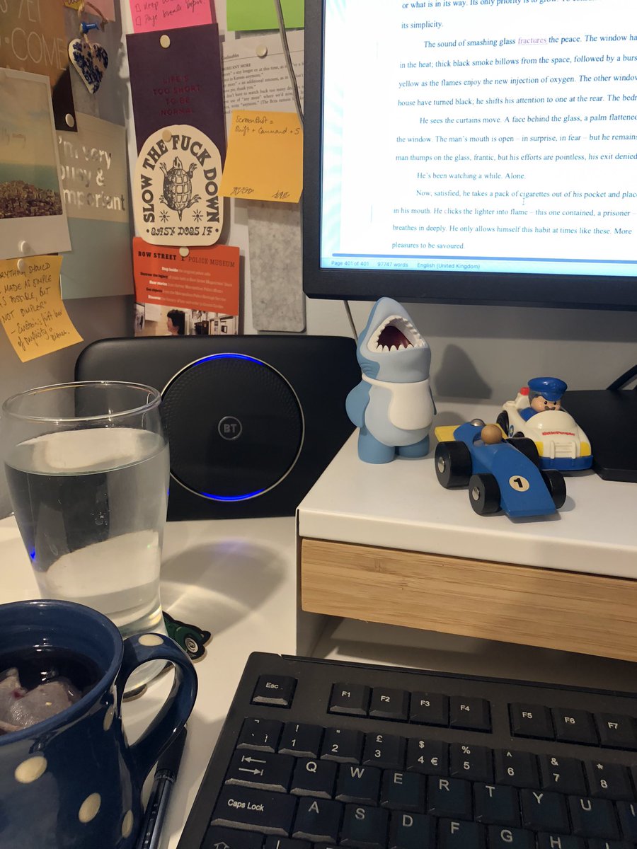 paperclipgirl's tweet photo. Evening shift. (Aka: the absolute chaos of my desk.)
#amediting #copyedits #AuthorLife #AuthorsOfTwitter https://t.co/atWGVeCrml