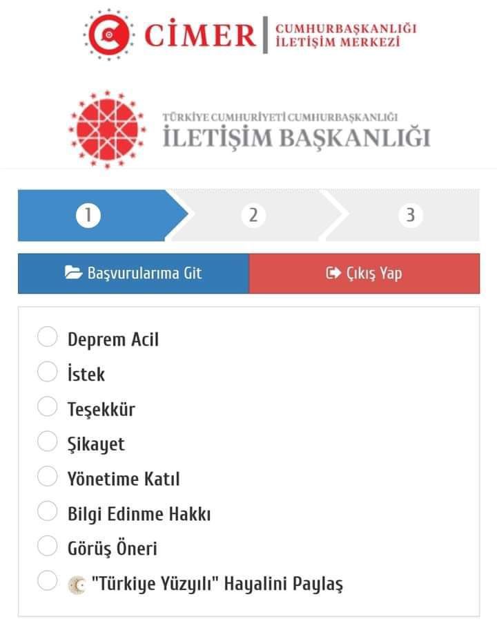 Arkadaşlar CİMER "DEPREM ACİL" adı altında bir hat açtı. Ulaşamadığınız yakınınız enkazda olan birileri varsa numarasını adresini biliyorsanız adresini yazın. Cimer hemen o ilin AFAD ekiplerine iletiyor.  #deprem #cimer <a href="/tcbestepe/">T.C. Cumhurbaşkanlığı</a> #DepremAcil