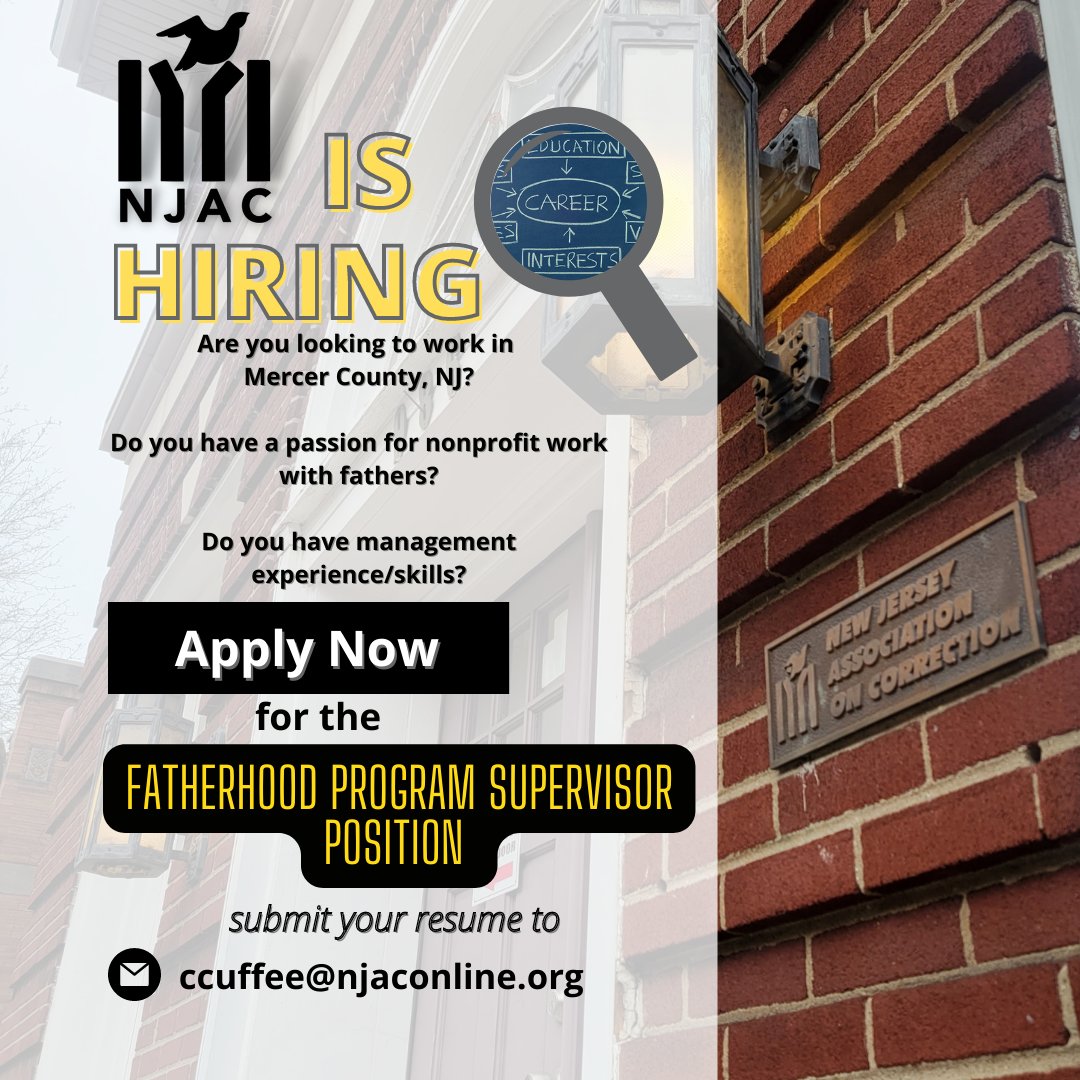 We want the best!!! Apply Now!!!

#mercercountynj #ewingnj #penningtonnj #princetonnj #lawrencenj #trentonnj #hamiltonnj #hopewelltownship 
#hightstownnj #eastwindsor #westwindsornj #communityresource #newjersey #njac_helps #employment #hiring #jobsearch #jobopenings